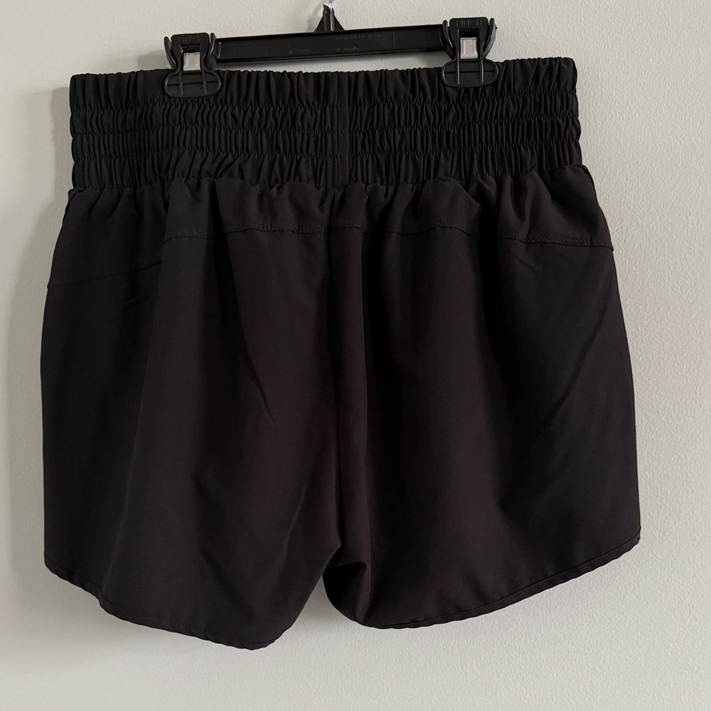 Women's Highwaisted Black Athletic Shorts - Picture 5 of 5